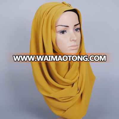 Pearl chiffon Malaysia hijab muslim women headscarf