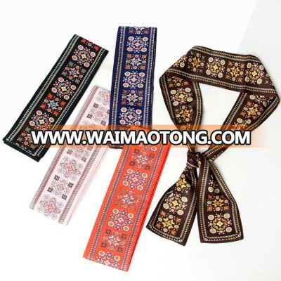 Hot sale twill ribbon  neck  scarf